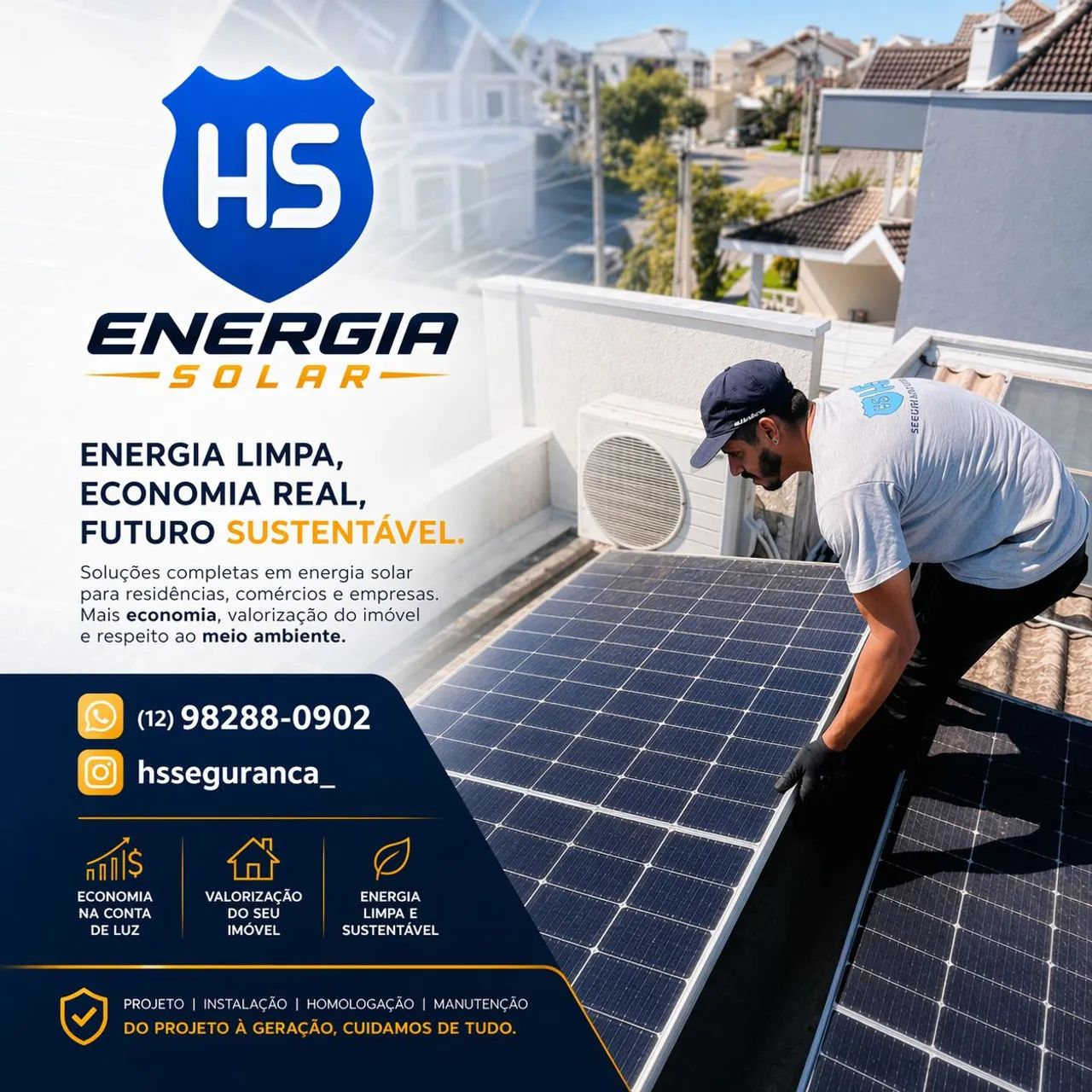 Instalação e manutenção energia solar