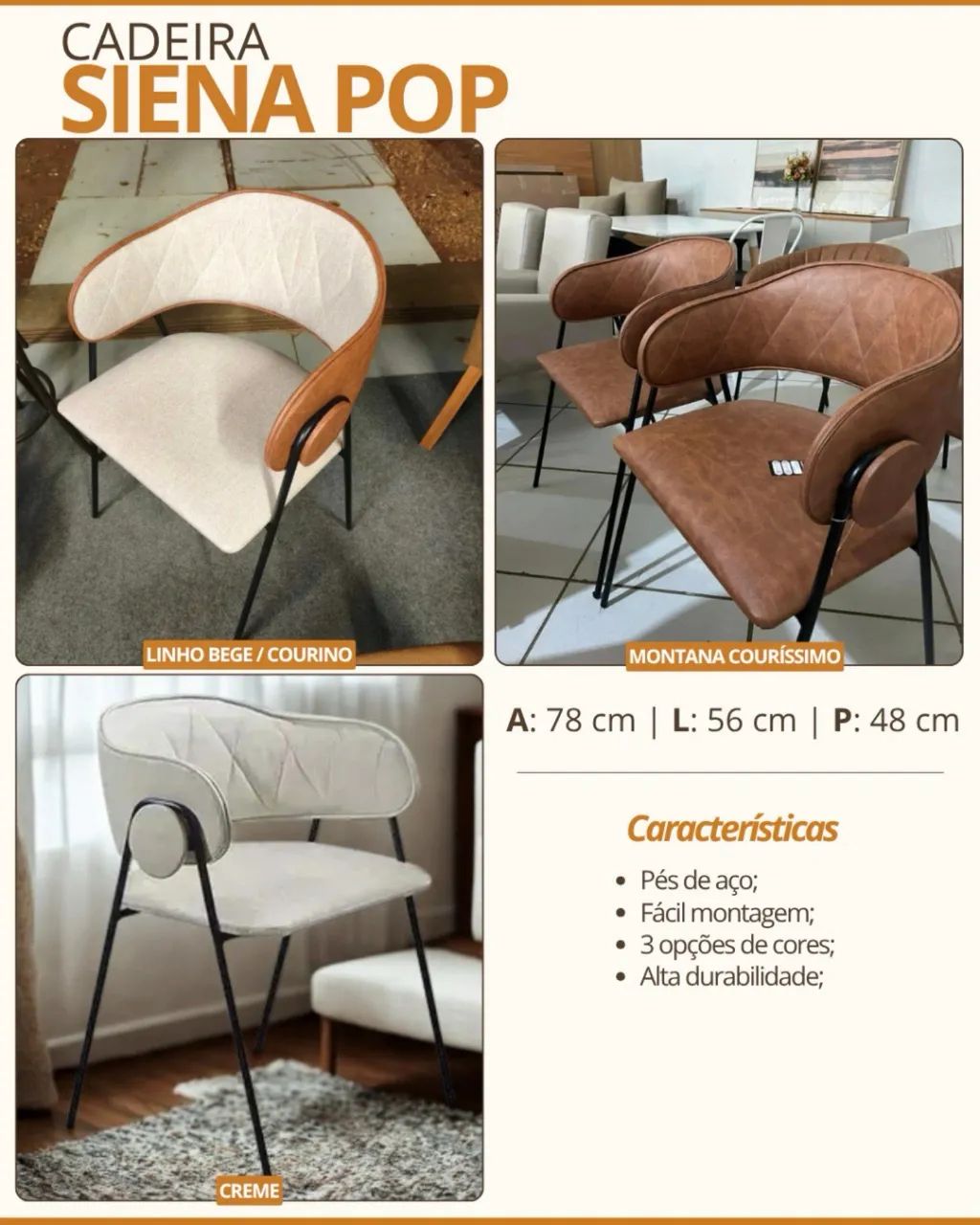 Poltrona Siena no courino R$ 599,00
