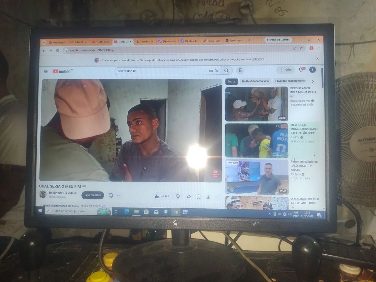 Monitor gamer marca 3greeen 19.5 meio polegadas usado funcionando perfeitamente  - Foto 2
