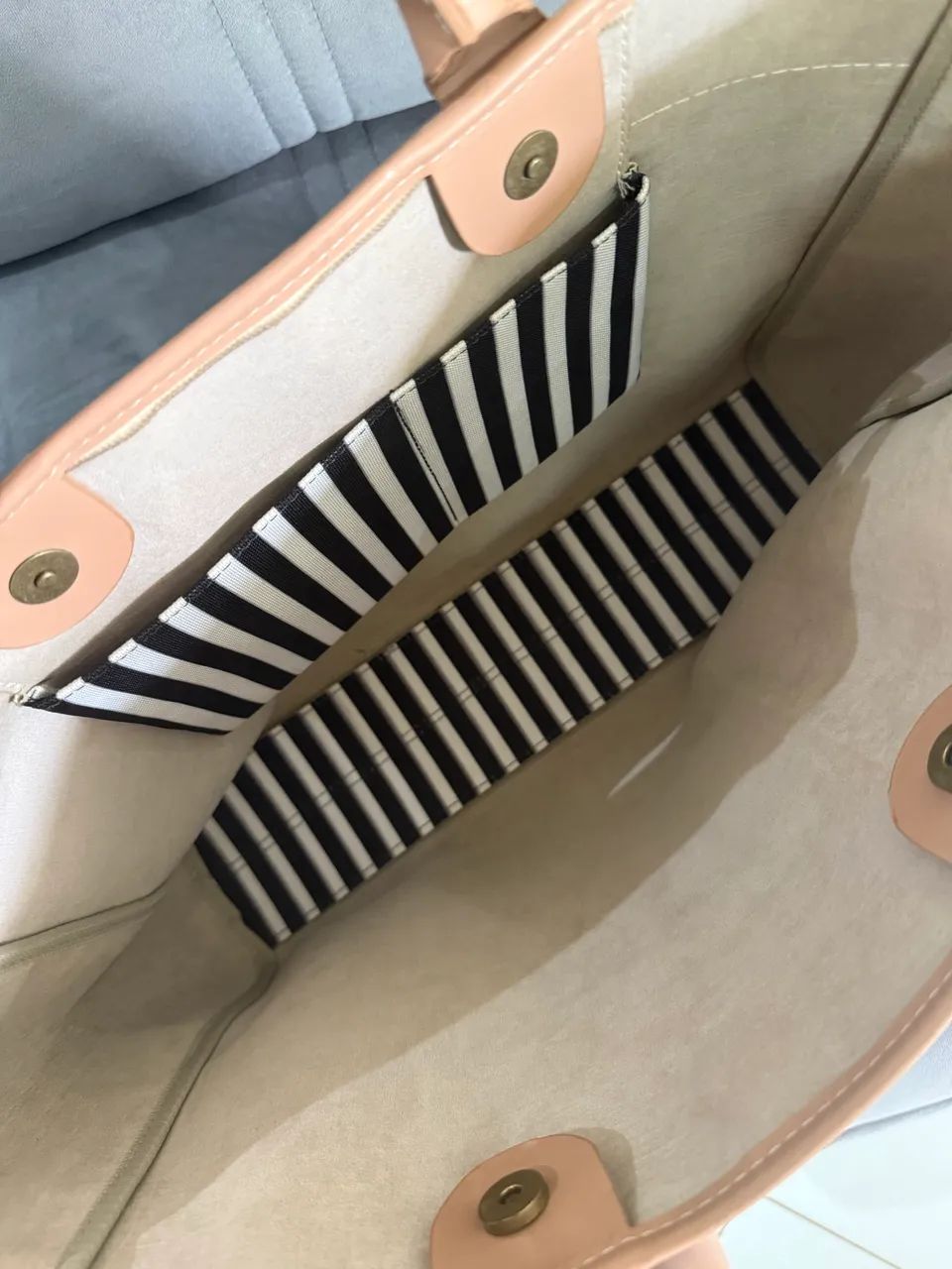bolsa indaiá listrada preta e branca - Foto 2