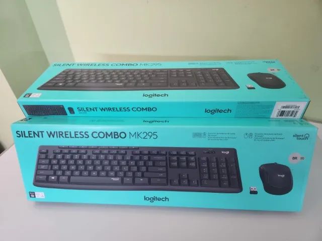 KIT Mouse+teclado Logitech Mk295 Silent S/fio Preto 