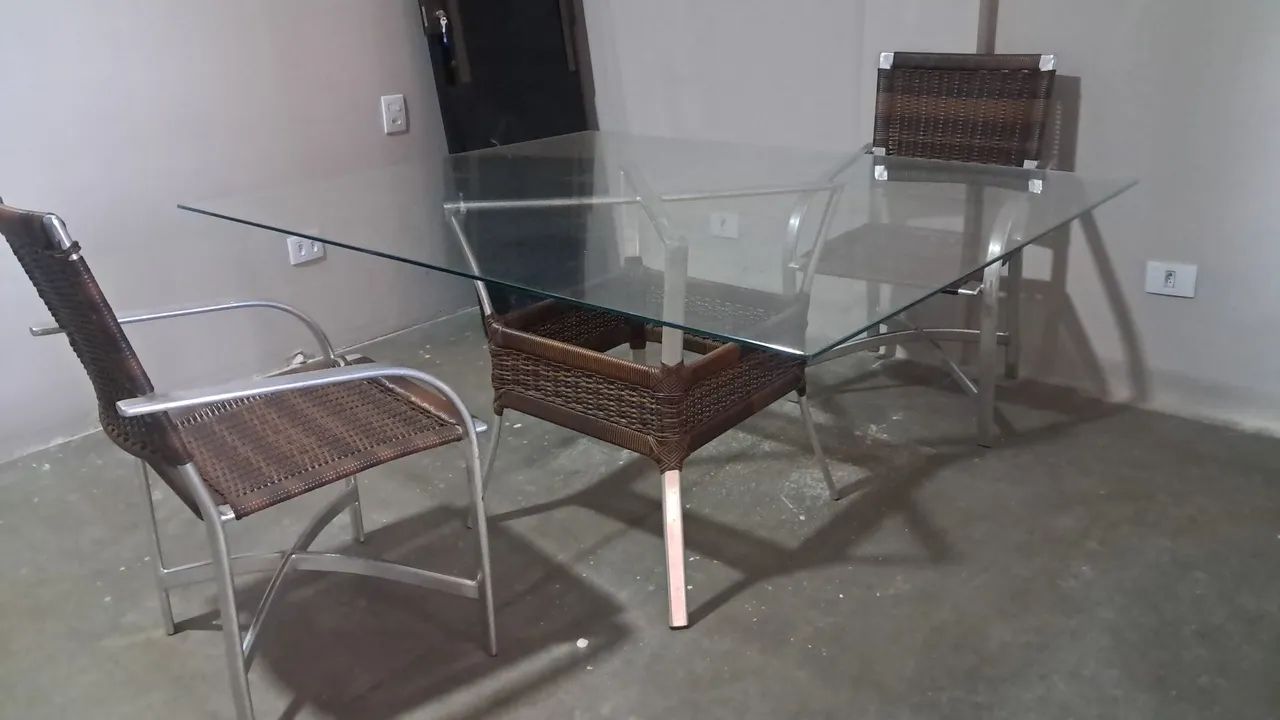Mesa de Vidro Quadrada - Foto 3