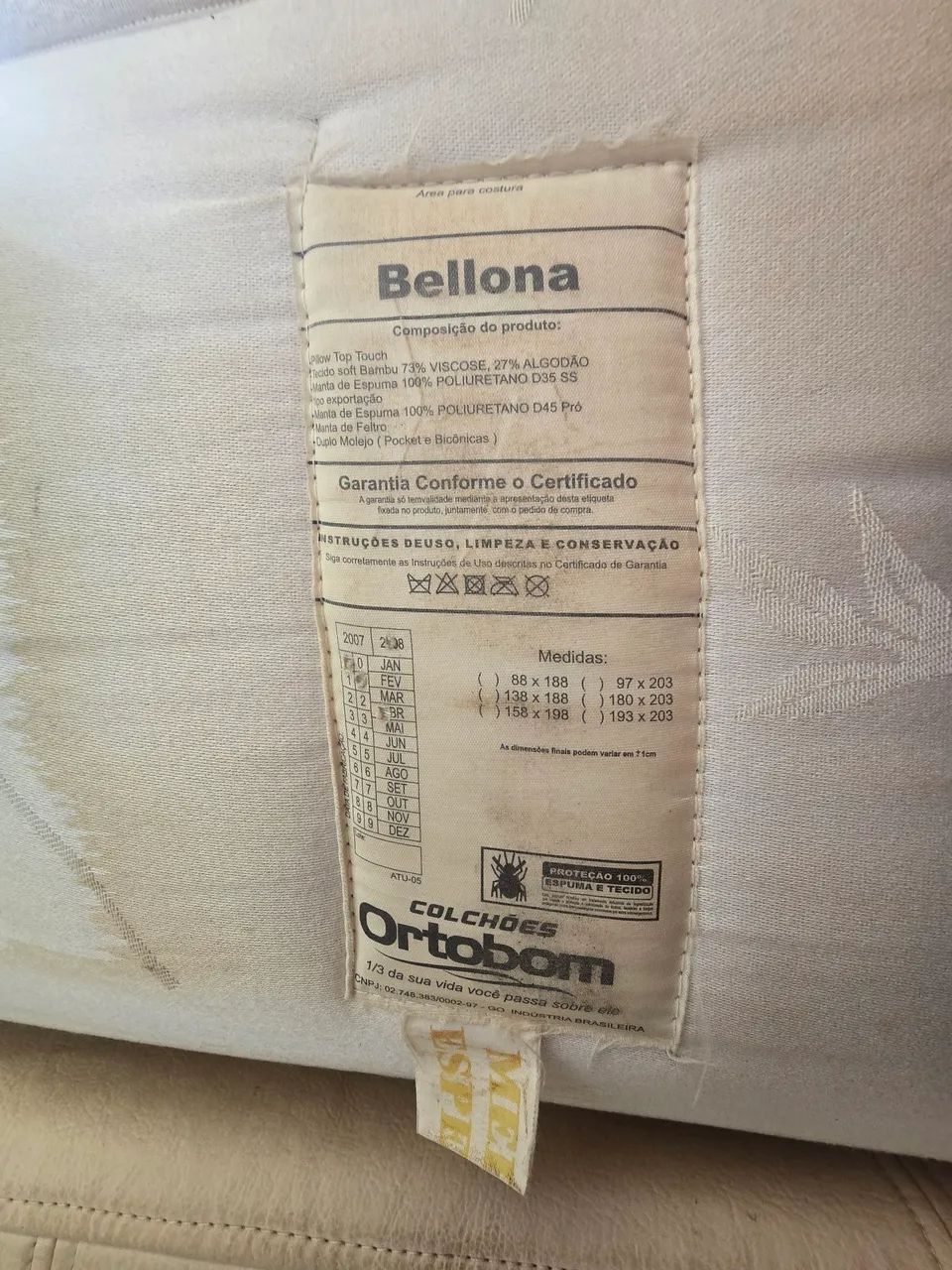 Doação colchão + box Ortobon King usada - Foto 3