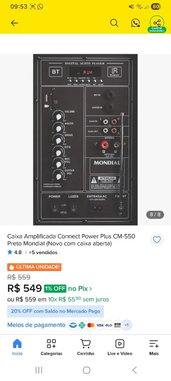 Caixa de som semi nova - Foto 4