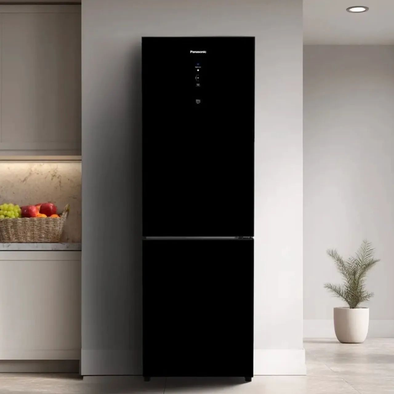 rnfa_g 品 Geladeira/Refrigerador Panasonic Frost Free Inverse Black Glass