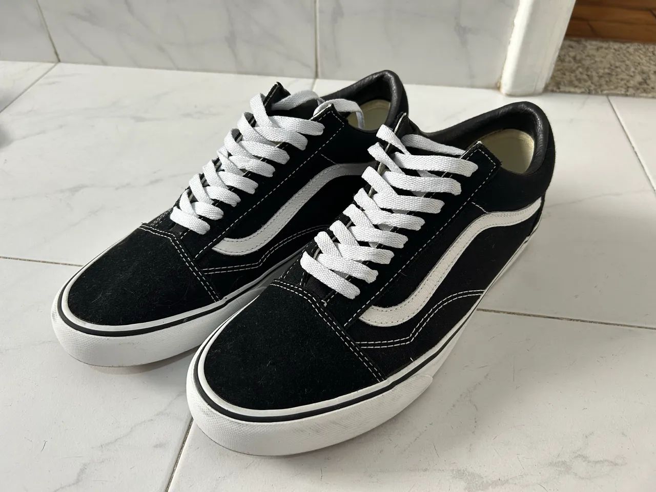 Usado 1x - Tênis Vans Old School Preto e Branco - Foto 2