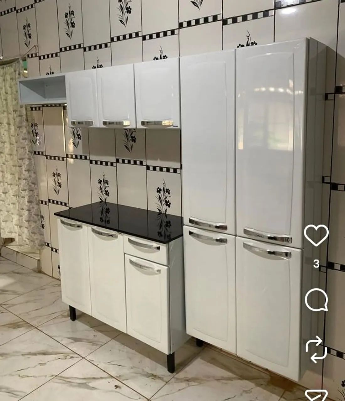Cozinha grande completa de aço 