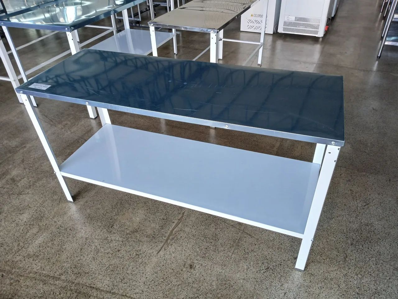 Mesa Inox Braesi 160x60 com Paneleiro Desmontável  - Foto 2