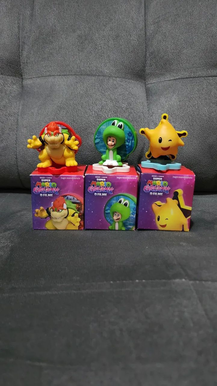 Kit 3 Bonecos Mario Galaxy o Filme  - Foto 2