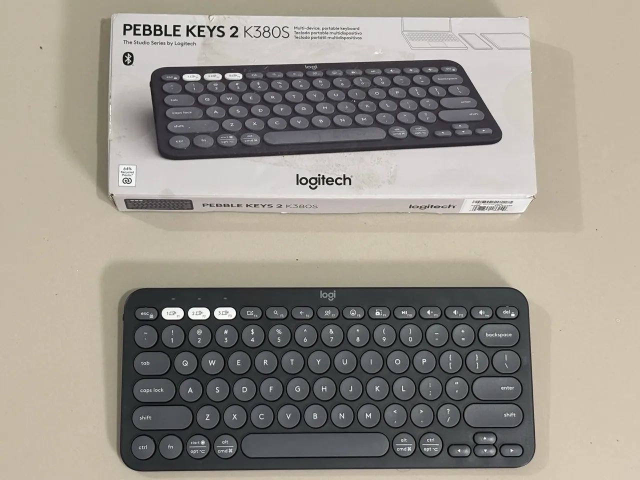 Teclado Logitech Pebble K380S Bluetooth 