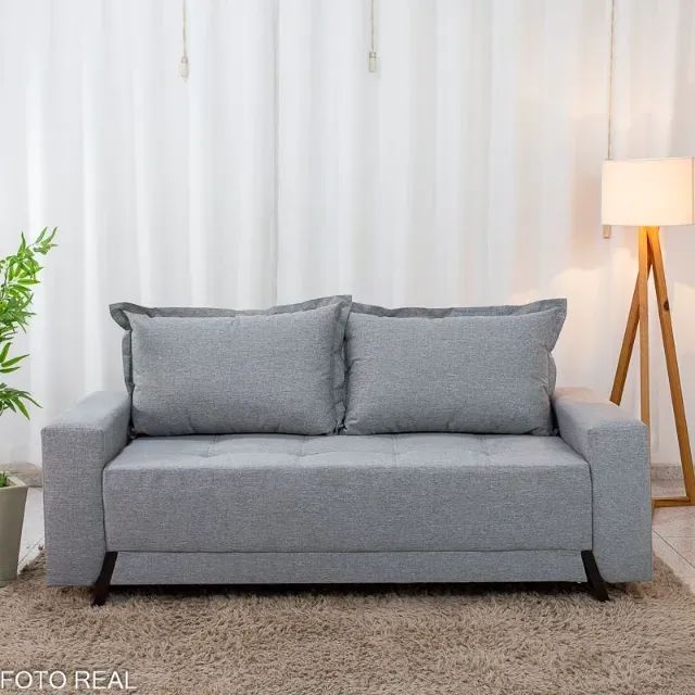 Sofá 3 lugares 8100 2.00m Linho   Produto Novo!  Pronta Entrega! - Foto 4