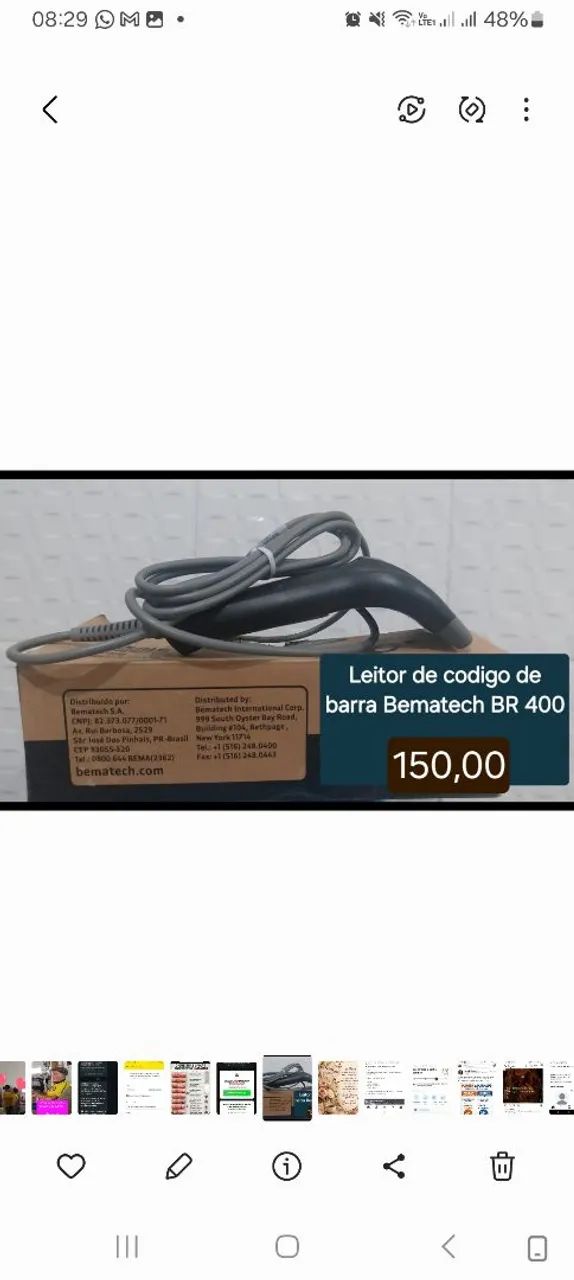Leitor código de barra