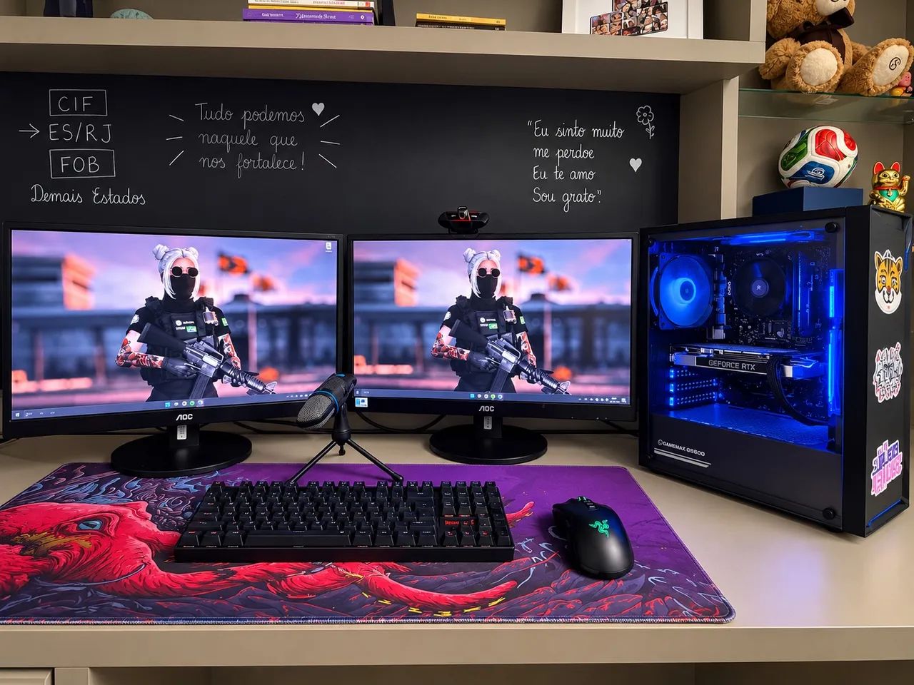 PC GAMER COMPLETO + 2 MONITORES