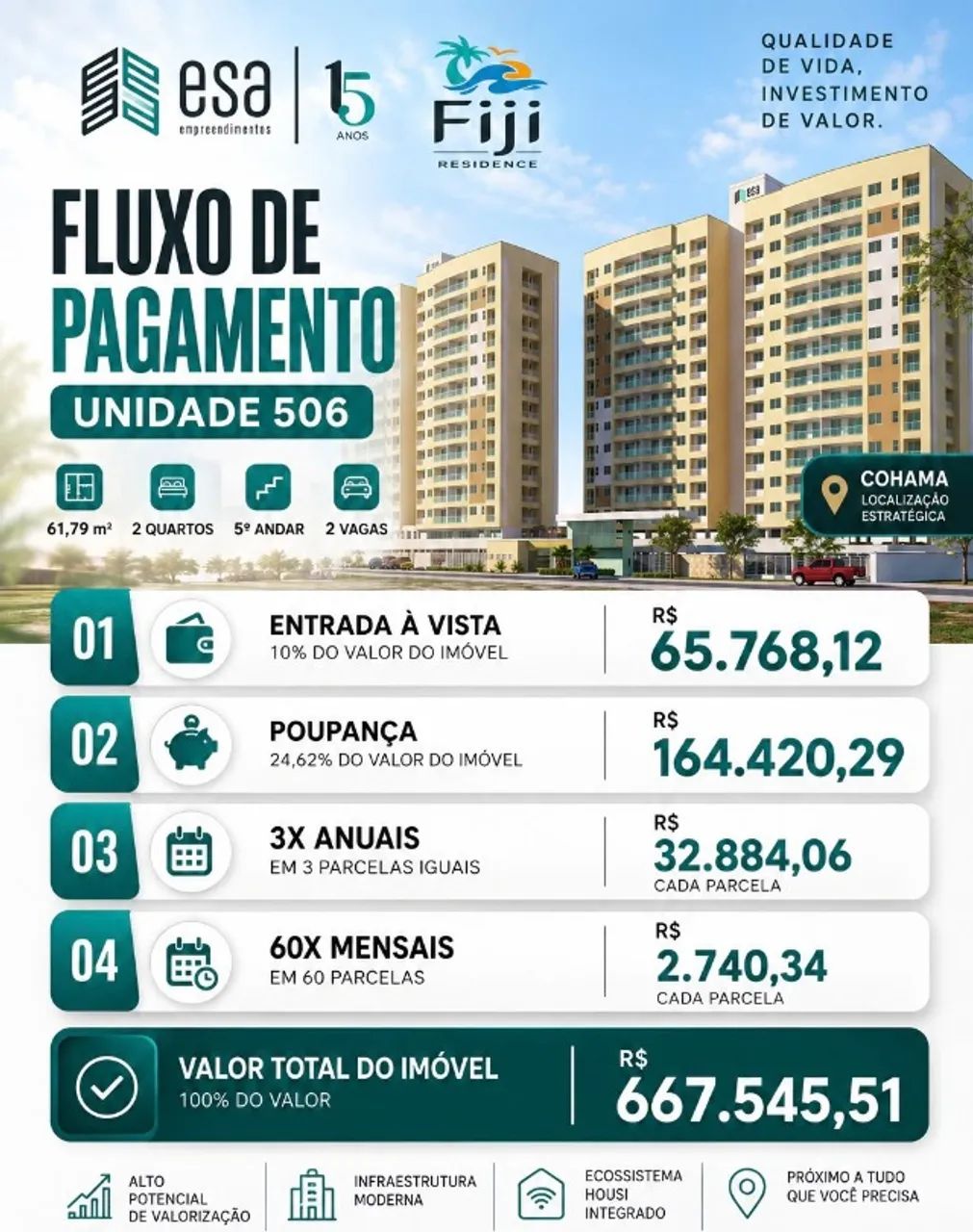 Apartamento na Cohama | 2 e 3 Quartos | Lazer Completo - Foto 2