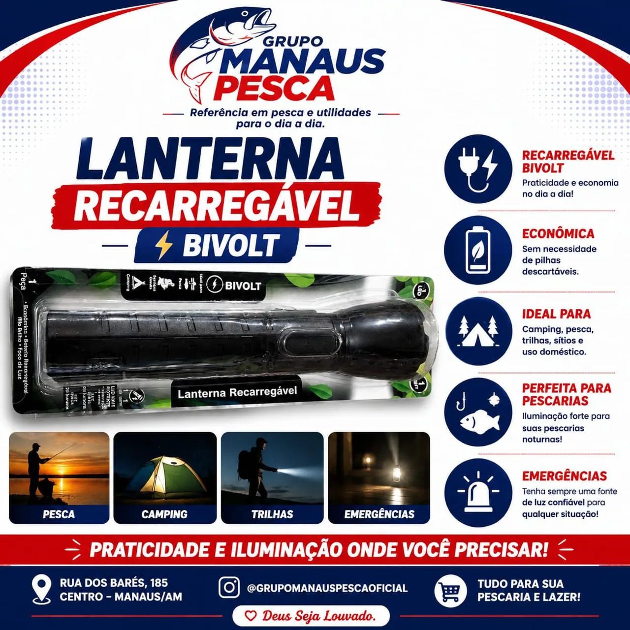 Lanterna Recarregável 
