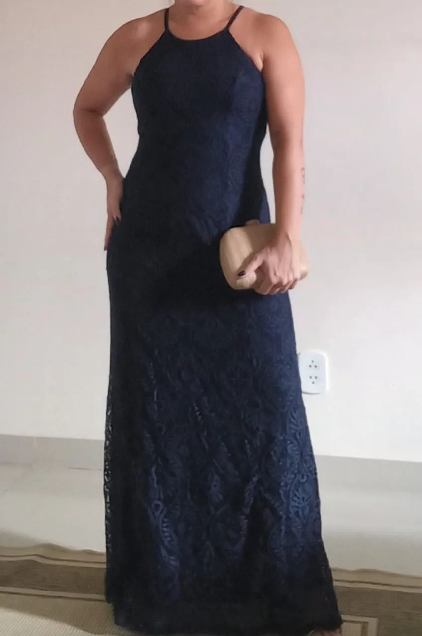 VESTIDO LONGO AZUL MARINHO - Foto 3