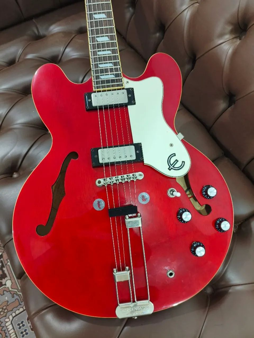 Epiphone Riviera II 2010年 Epiphone Riviera-II -Cherry- ≒3.66kg【2010年製USED】（中古