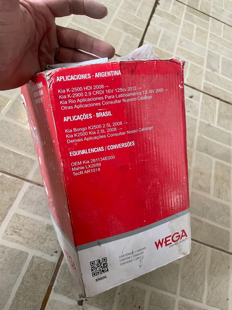 Filtro de ar WEGA ORIGINAL para KIA BONGO - Foto 3