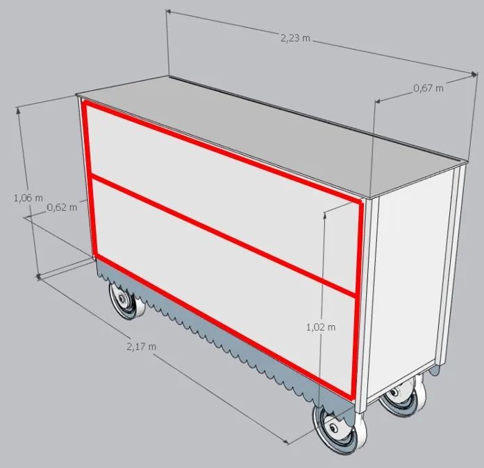 Carrinho para venda lanches / comidas - Foto 2