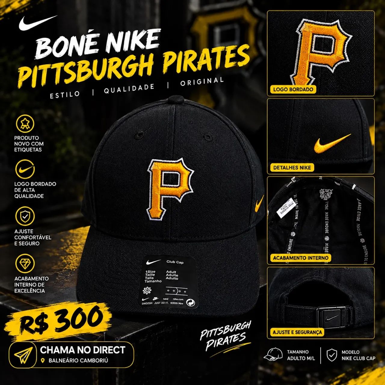 ? BONÉ NIKE PITTSBURGH PIRATES ? - Foto 2