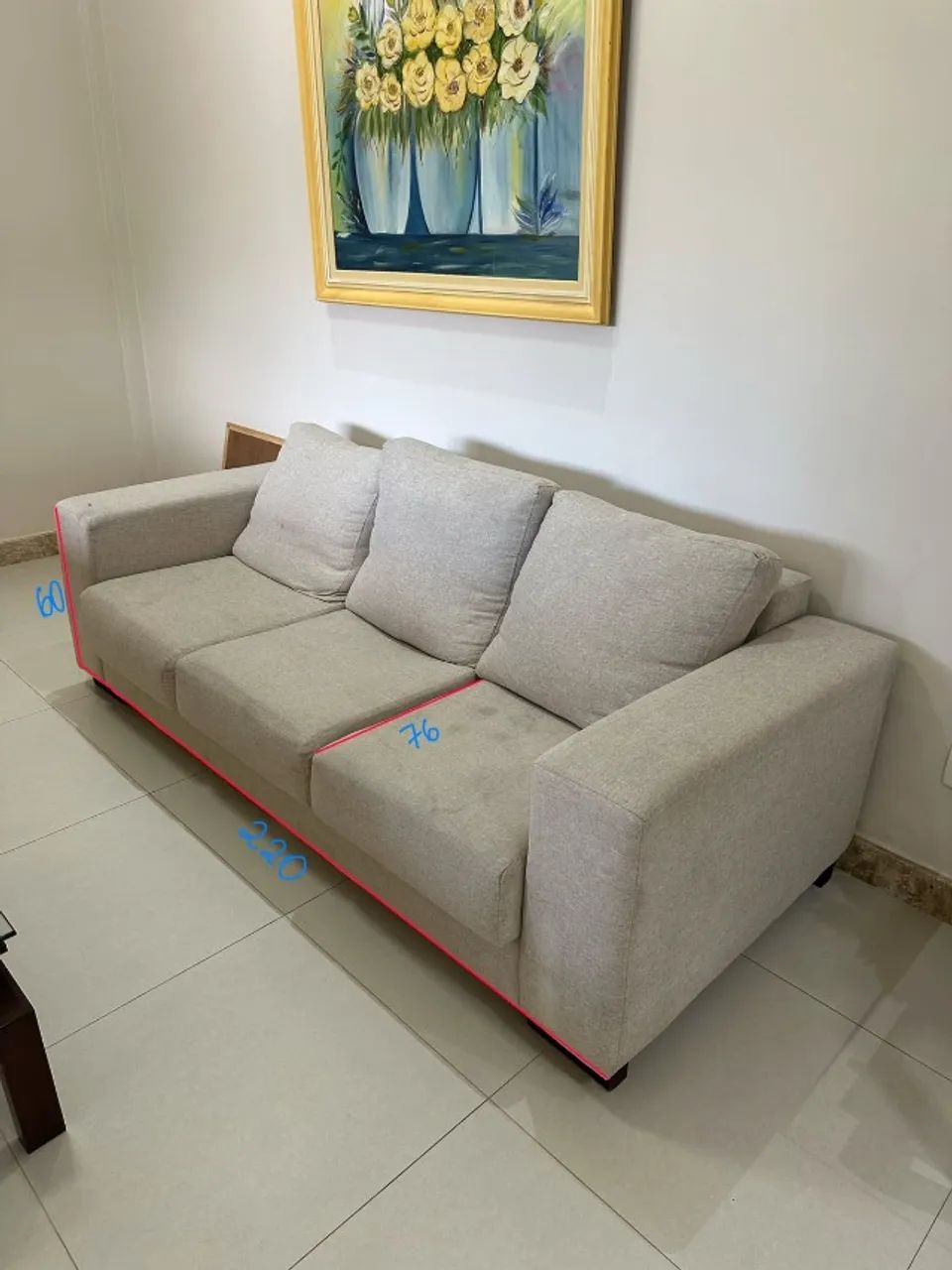 Sofá 3 lugares 