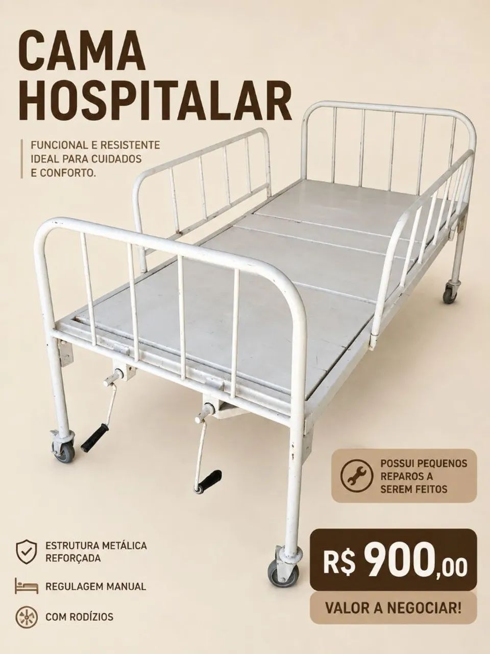 Cama hospitalar com valor a combinar! 