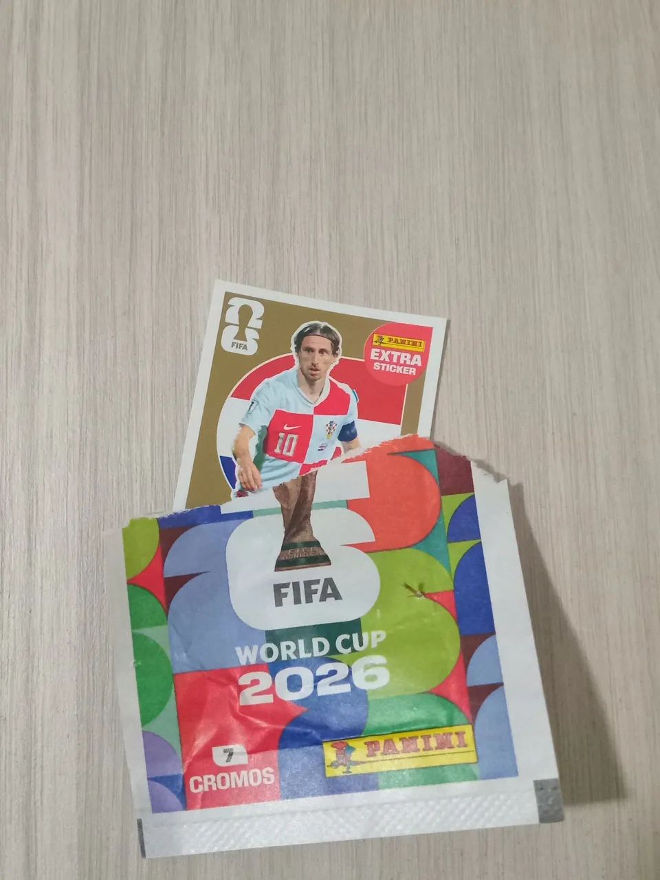  Luka Modric Gold Copa 2026 Extra Sticker Original Panini - Foto 3