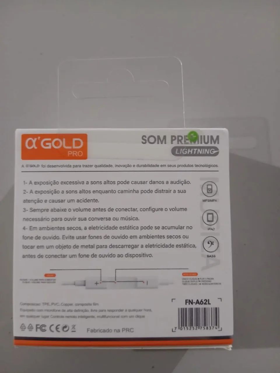 Fone de iphone de fio lacrado - Foto 2