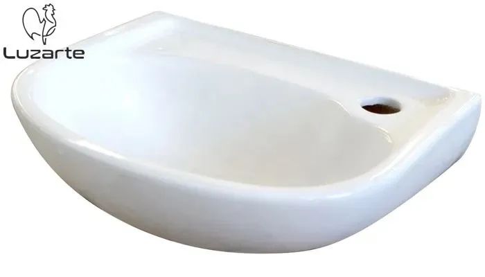 LAVATORIO SUSPENSO COM FURO EVORA M02 BRANCO LUZARTE - Foto 2