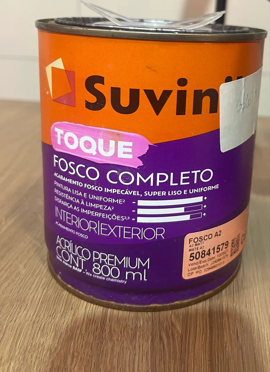 Tinta acrílica premium da Suvinil - toque fosco completo  Lata de 800ml - Foto 3