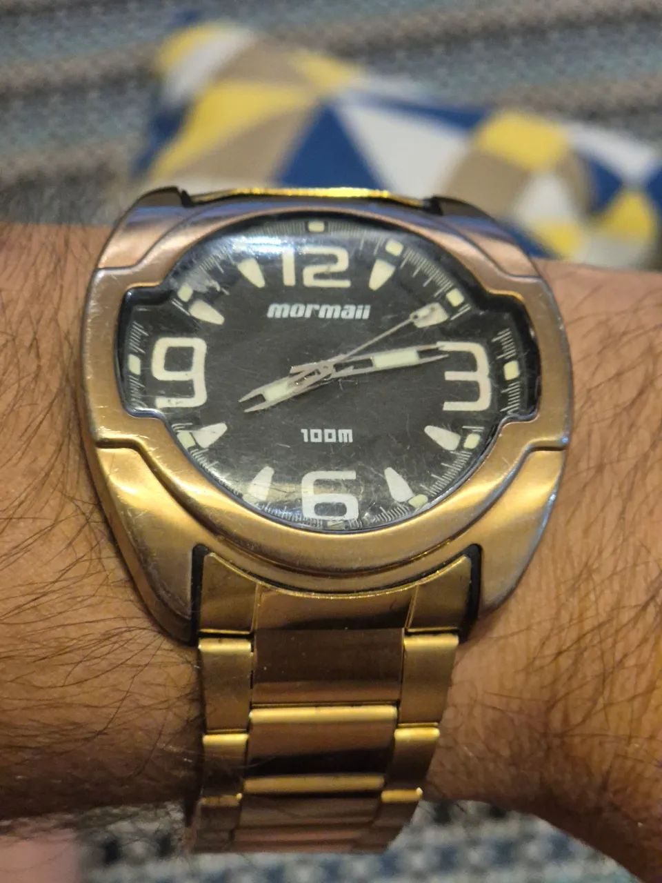 Relógio MORMAII STEEL BASIC 100 METROS   -   FUNCIONANDO PERFEITAMENTE - Foto 4