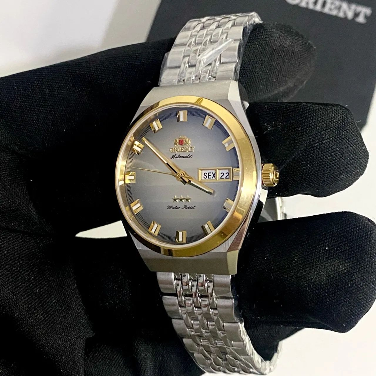 Orient 3 estrelas heritage misto aço e ouro original  - Foto 4