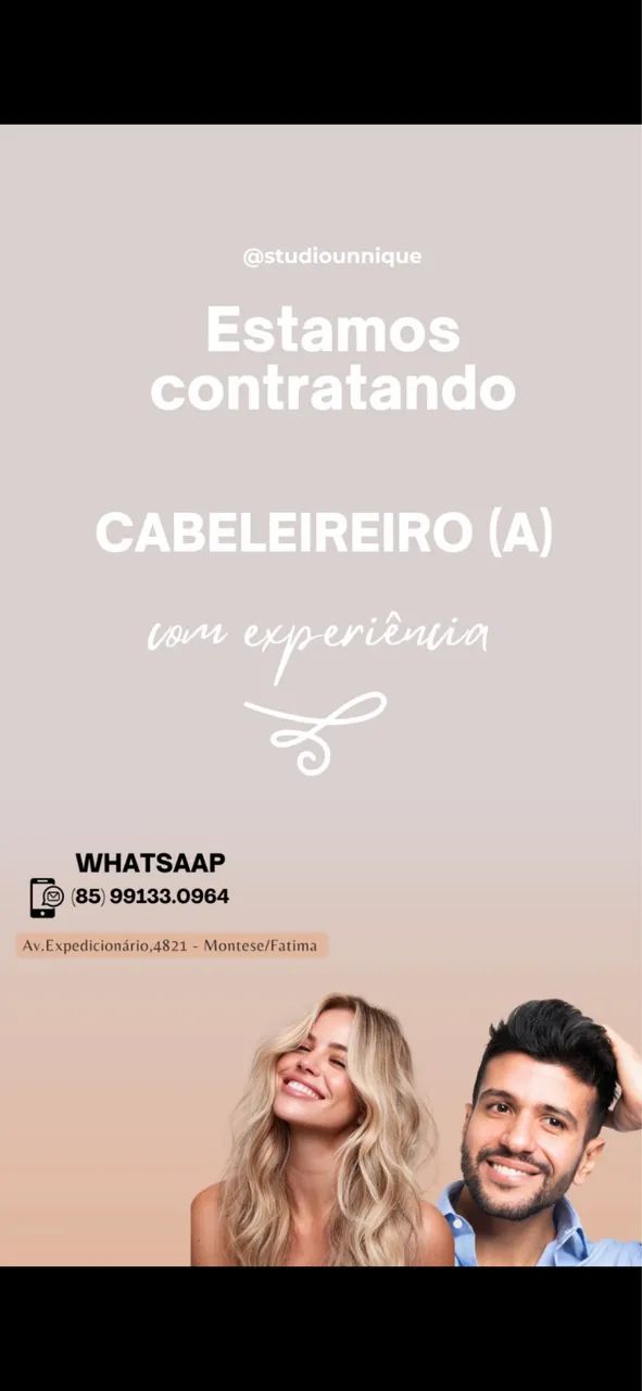Contrata se cabeleireira 