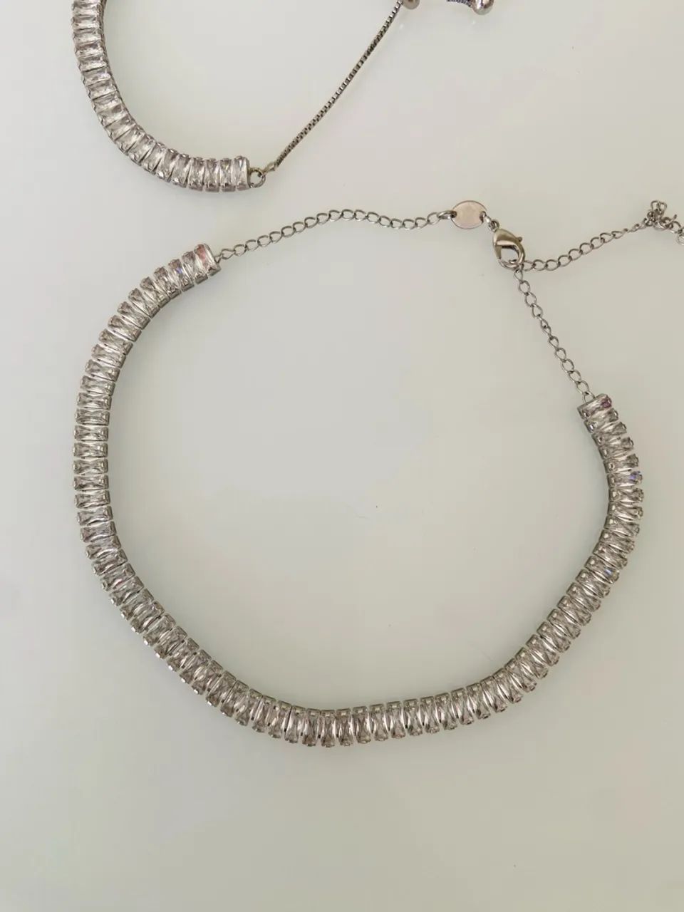 Pulseira + Chocker riveira cravejadas e ajustáveis - Foto 3