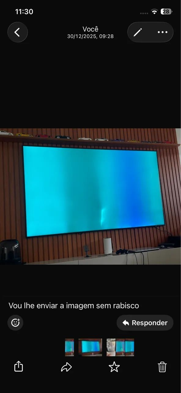 TV Samsung 85 polegadas BU8000 - Display funcionando - Com defeitos