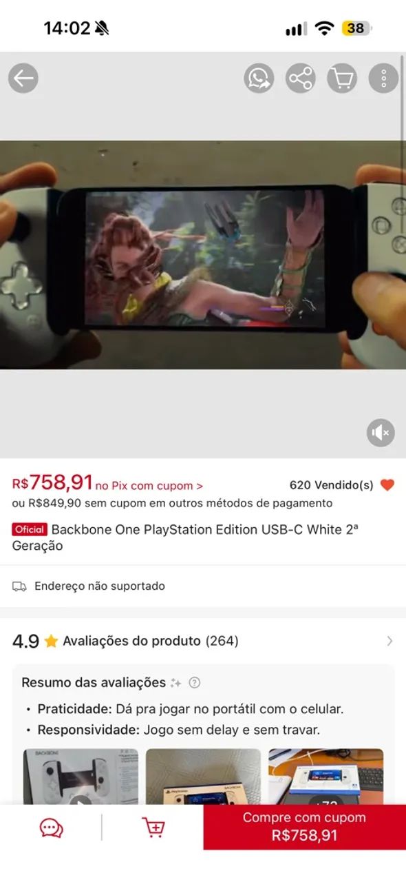 Backbone PlayStation para Remote Play Com USB-C - Foto 5