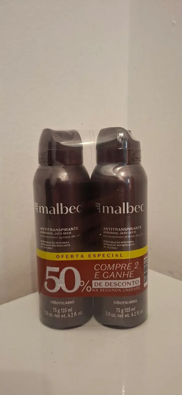 Kit 2 Desodorantes Malbec Masculino  - Foto 5