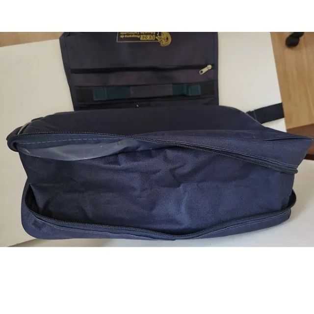 Bolsa/Pasta  de nylon com várias divisórias, extensor e com alça de mão e tiracolo - Foto 4