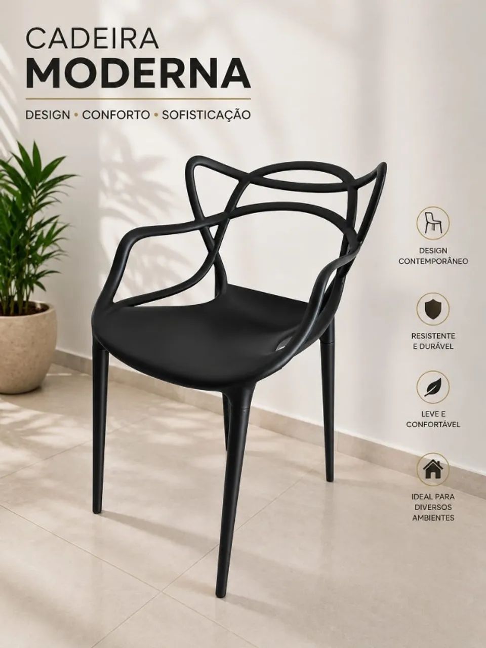 Cadeira para Recepção e Sala de Jantar