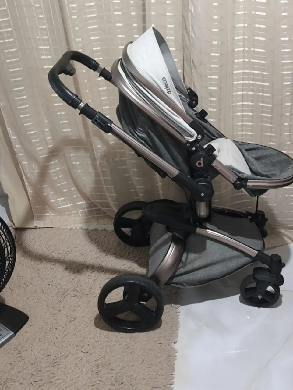 Carrinho de bebê luxo dzieco vulkan 360 - Foto 2