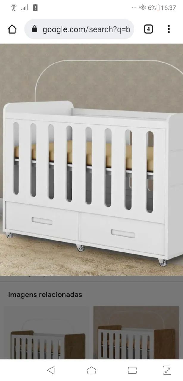 Berço Cama Branco com gavetas - Foto 2