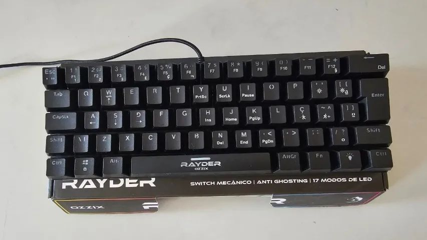 Teclado Rayder Ozzix 60% com switch vermelho - Foto 4
