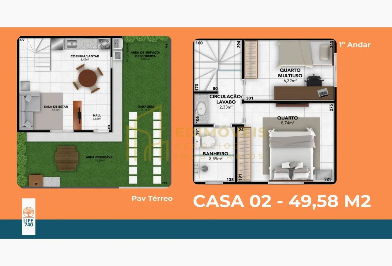 Alterosas: Casa com design moderno e área total de até 79 m²! - Foto 4