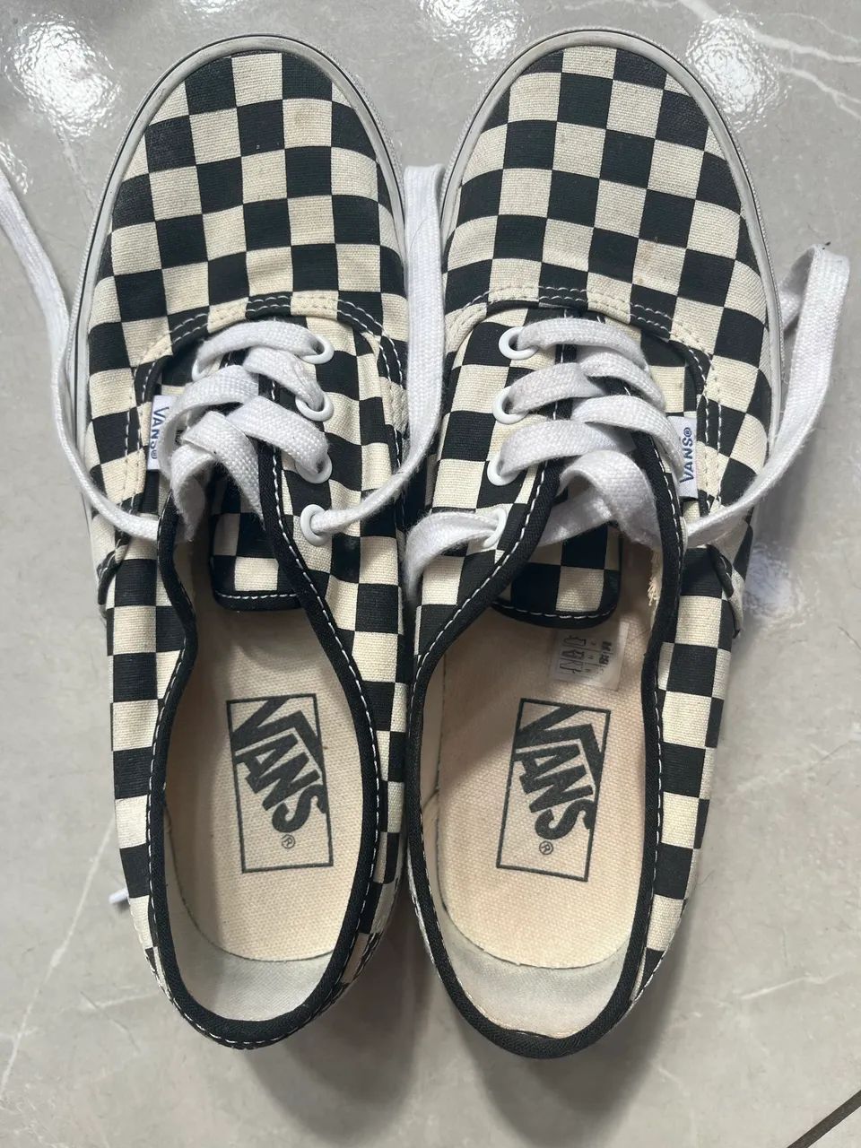 Tênis Vans Xadrez Checkerboard Black Off White - Foto 3