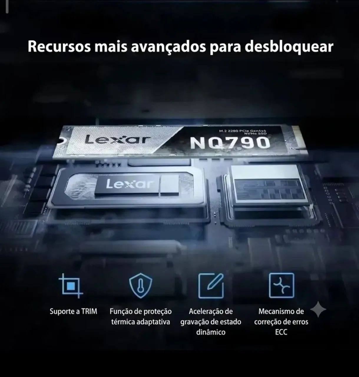 SSD LEXAR NM790 1TB NVMe M.2 PCIe 4.0 Gen4x4 (M.2 2280) - Foto 6