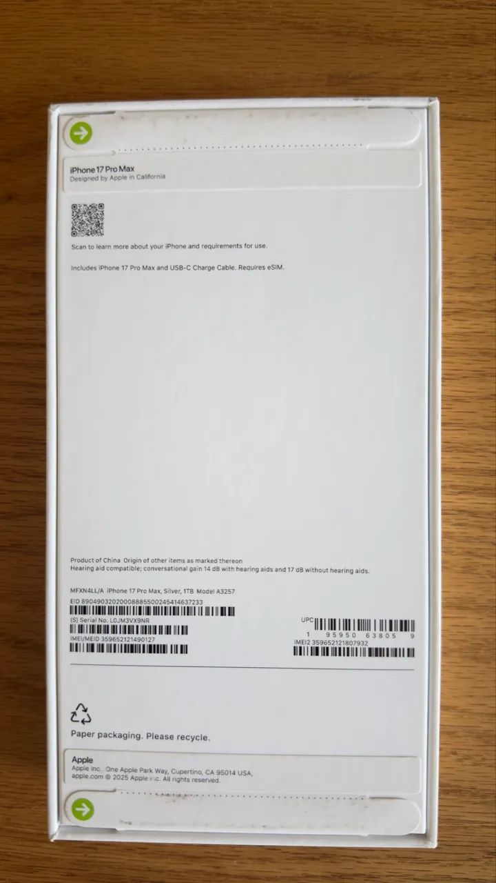 iPhone pro Max 1 tera prata 