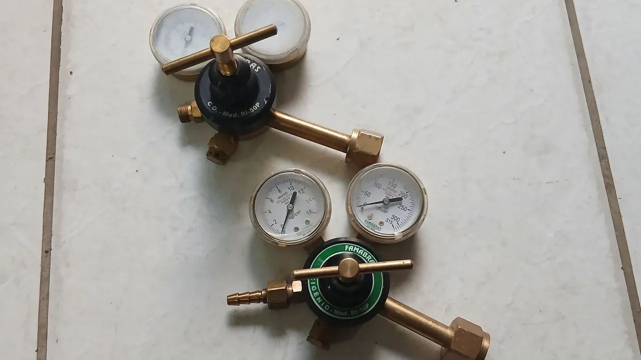 Par Reguladores pressão gas co2/oxigênio/solda