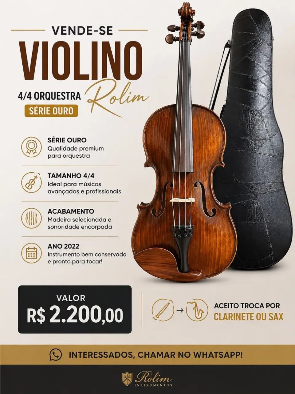 Violino Rolim orquestra 