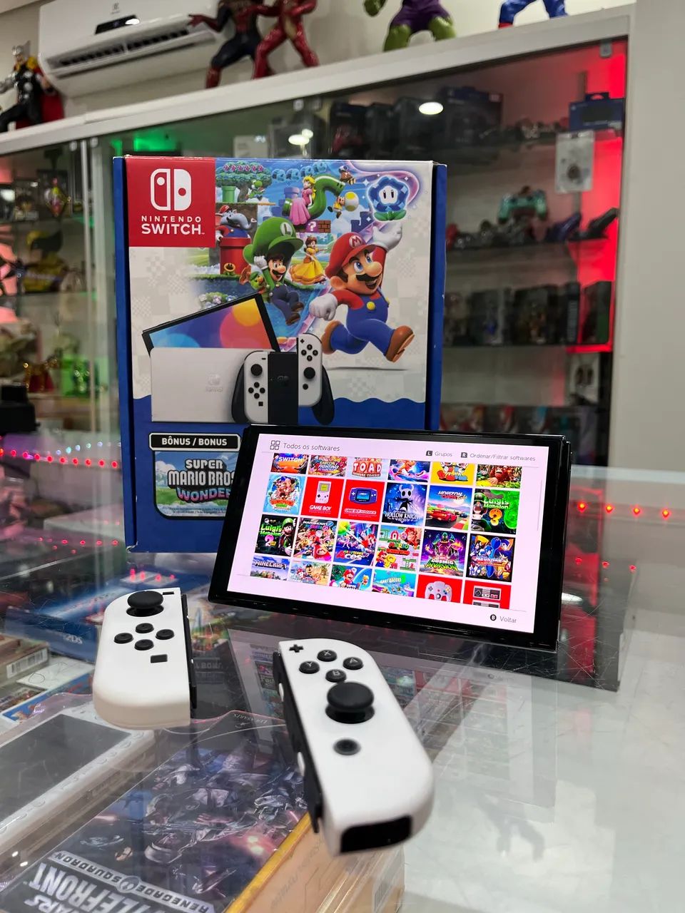 Vídeo Game Nintendo Switch Oled Desbloqueado Usado - Foto 3