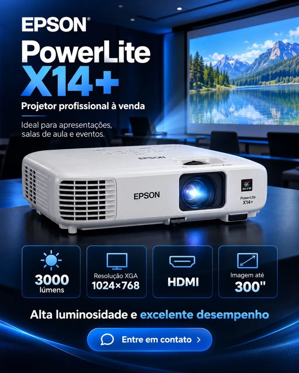 Projetor Epson PowerLite X14+